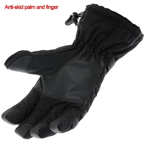 1pair Black Snow Ski Gloves Waterproof -30 Winter Warm Snowboard Gloves Men Women Motocross Windproof Cycling Motorcycle HEAD