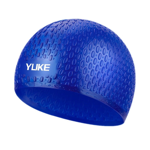 Bubble Silicone Swimming Cap for Long Hair Women men Waterproof Ear Protect Large free size Elanstic