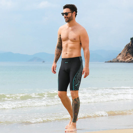 Men’s Swim Trunks Quick Dry Beach Shorts Breathable Lightweight Elastic Waist Summer Board Shorts for Swimming