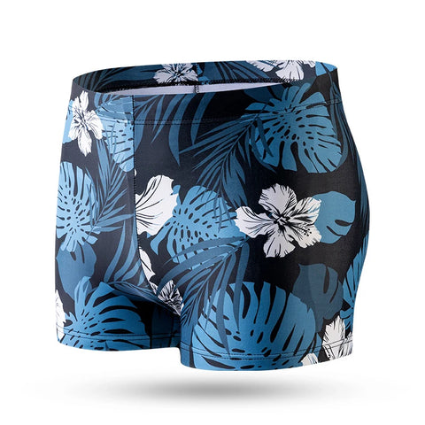 Summer Quick-dry Swimming Trunks Shorts Men Swimsuit Beach Pants Print Bathing Suit Plus Size Boxer