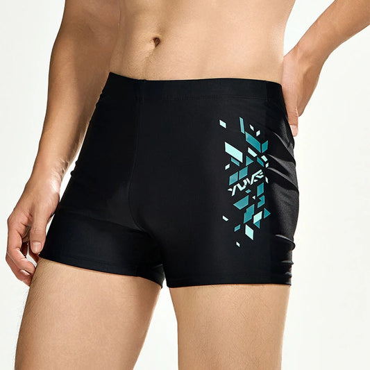 Summer Quick-dry Swimming Trunks Shorts Men Swimsuit Beach Pants Print Bathing Suit Plus Size Boxer