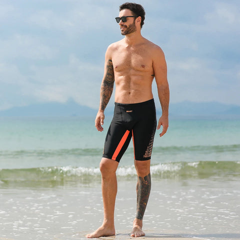 Men’s Swim Trunks Quick Dry Beach Shorts Breathable Lightweight Elastic Waist Summer Board Shorts for Swimming
