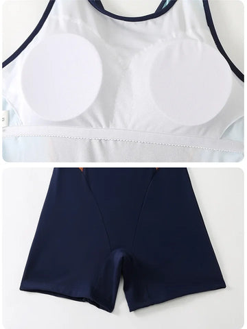 Hanmanyfly Professional Athletic Swimwear Women One Piece Swimsuit Quick Dry Swimming Pool Suit