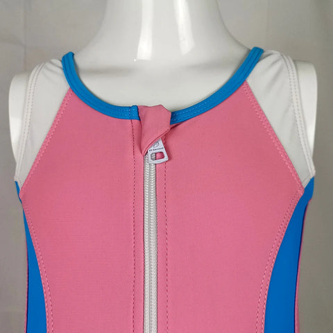 Prefessional One Piece Swimsuit Girls Athlete Swimwear Trunks Children Front Zip Competitive Swimming Bathing Suit for Kids