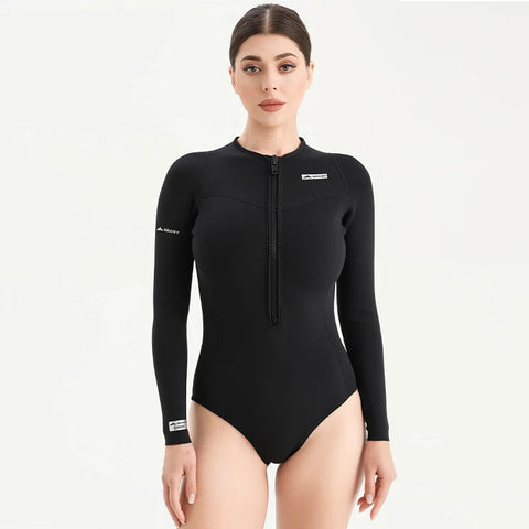 Women 2mm Freediving Wetsuit One Piece Neoprene Diving Suit For Spearfishing Snorkeling Surfing And Water Sports