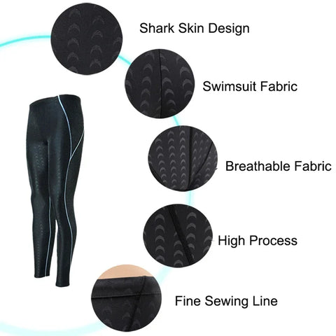 BanFei Professional Swimming Trunks Long Pants Women Men Quick Dry Diving  Jammers Swimwear Swimsuit Rash Guard Nylon Spandex