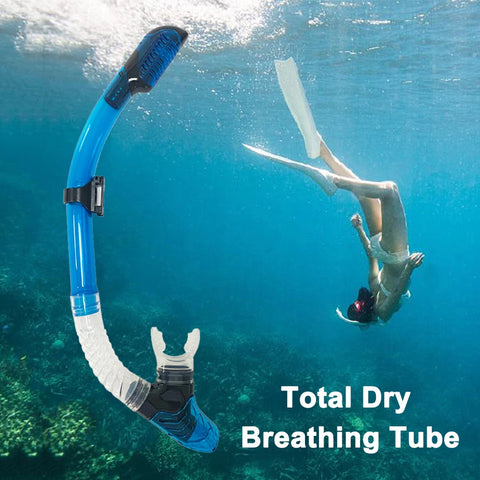 Diving Snorkel Silicone Full Dry Mouthpiece Swimming Underwater Diving Air Breathing Tube for Swim Accessories