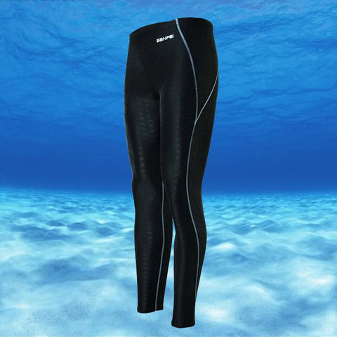 BanFei Professional Swimming Trunks Long Pants Women Men Quick Dry Diving  Jammers Swimwear Swimsuit Rash Guard Nylon Spandex