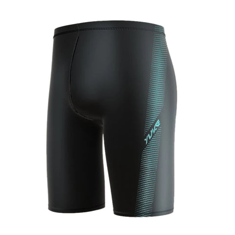 Asian Size Men's Swimming Trunks Shorts Long to Knee Competitive Swim Training Swimsuit Men Pants Quick dry Printed