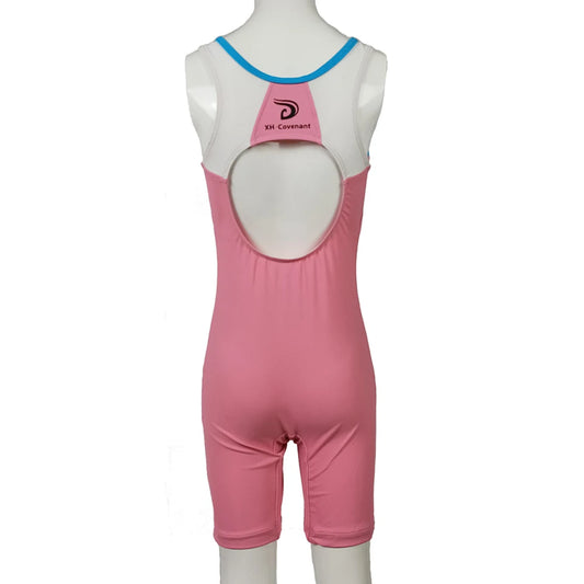 Prefessional One Piece Swimsuit Girls Athlete Swimwear Trunks Children Front Zip Competitive Swimming Bathing Suit for Kids
