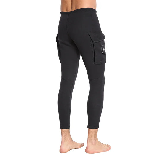 Men's High Waist 3mm Diving Pants Neoprene Wetsuit Pants with Pocket