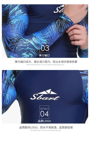 Sail Sunscreen Suit Men's Diving Suit Tight Elastic Split Adult Long Sleeve Jellyfish Suit Diving Suit