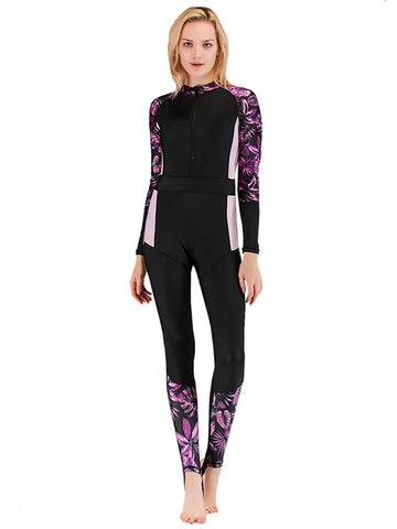 Women's  swimming snorkeling flesh shielding and slimming swimsuit
