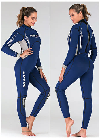 3MM one piece diving suit for women thickened insulation back zipper deep diving winter swimming equipment swimsuit