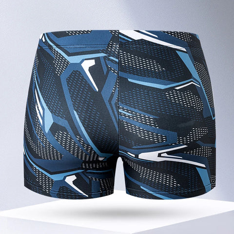 Summer Quick-dry Swimming Trunks Shorts Men Swimsuit Beach Pants Print Bathing Suit Plus Size Boxer