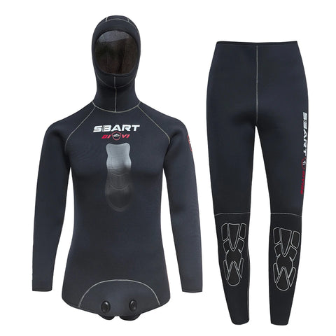 5MM Solid Color Neoprene Two-Piece Wetsuit Set