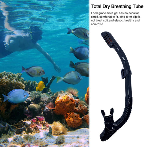 Diving Snorkel Silicone Full Dry Mouthpiece Swimming Underwater Diving Air Breathing Tube for Swim Accessories