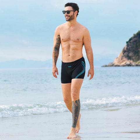Men’s Swim Trunks Quick Dry Beach Shorts Breathable Lightweight Elastic Waist Summer Board Shorts for Swimming