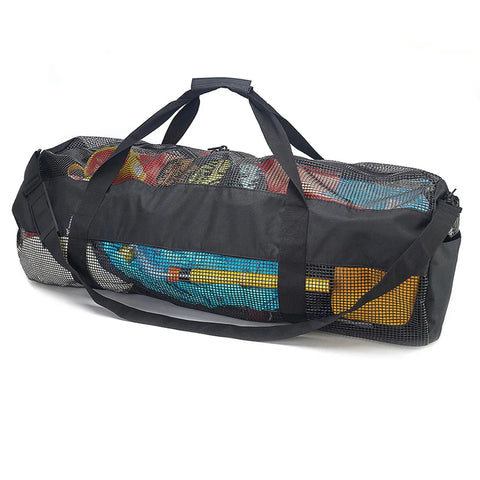 Portable Mesh Tote Large Capacity Multifunctional Snorkeling Equipment Storage Bag Shoulder Bag for Surfing Swiming Scuba Diving