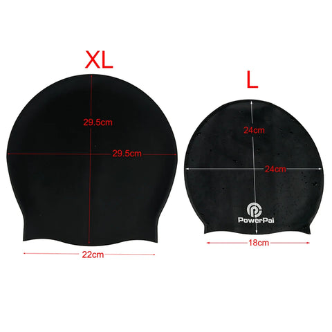 Silicone Extra Large Swimming Cap for Long Hair Braid Waterproof Women Men Ladies Diving Hood Hat Loose head African Over Size