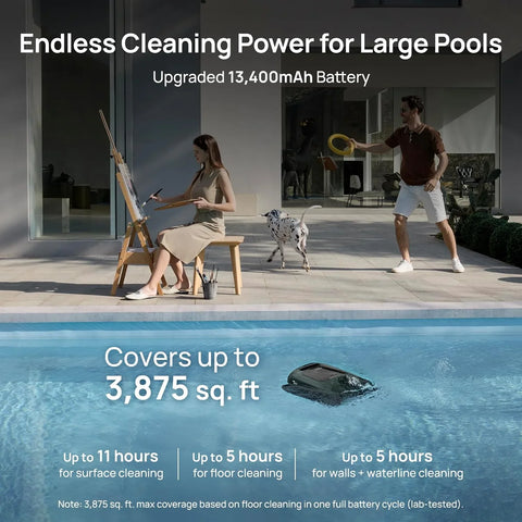Beatbot AquaSense 2 Pro Cordless Pool Vacuum Robot, Unmatched 5-in-1 Cleaning, Surface Parking, Skims Water Surface with APP Control, Water Clarification, for Pools up to 3,875 Sq.ft 锟斤拷 Emerald Green