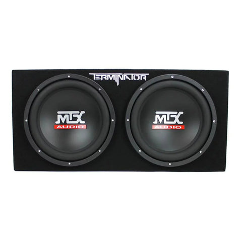 MTX TNE212D 12" Subwoofer (2 Pack) + Monoblock Amplifier (2 Pack) + Amp Wire Kit