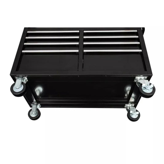 46 in. W x 24 in. D 9-Drawer Gloss Black Deep Tool Chest Mobile Workbench