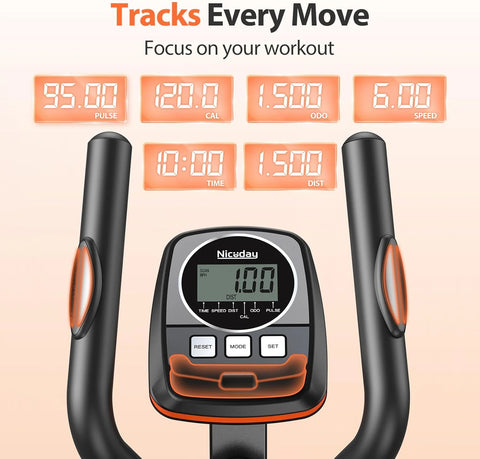 Niceday Elliptical Machine, 15.5锟斤拷20IN Stride, 16 Levels, 500LB Capacity