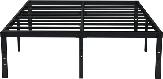 EMODA Queen Bed Frame No Box Spring Needed 18 Inch Heavy Duty Metal Tall Platform Bed Frame