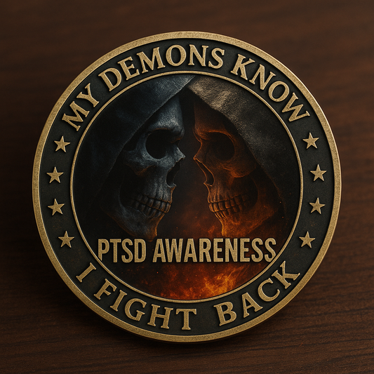 PTSD Awareness Veterans Challenge Coin