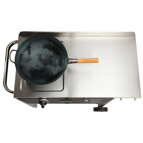 Cuisinart 锟斤拷 Outdoor Wok Station, 50,000 BTU Propane Outdoor Wok Burner w Prep Table, 14锟芥�锟斤拷 Carbon Steel Wok for Stir Fry, Searing, BBQ 锟斤拷 Black