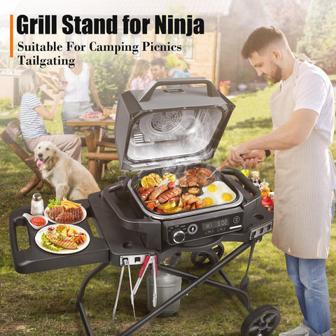 Collapsible Grill Stand for Ninja Woodfire Grill, Traeger, Pit Boss, and 22" Blackstone Griddle