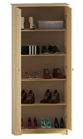 Solid Wood Pantry Storage Cabinet, Freestanding Kitchen Cupboard, Closet with Shelves