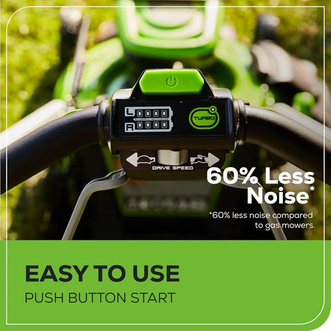 60V 21锟斤拷 Cordless (Self-Propelled) Lawn Mower , 2 x 4.0Ah Batteries and Dual Port Rapid Charger