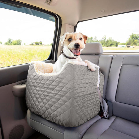 Dog Car Seat: Lookout I Dog Booster Car Seat for Dogs Small 5-15 lbs, Size: Small, Fabric: Black Diamond, Pet Car Seat to Alleviate Car Sickness for Dogs, Removable Machine Washable Cover