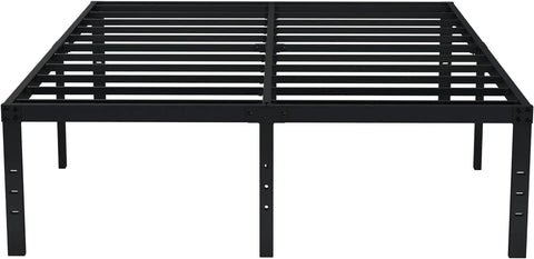 EMODA Queen Bed Frame No Box Spring Needed 18 Inch Heavy Duty Metal Tall Platform Bed Frame