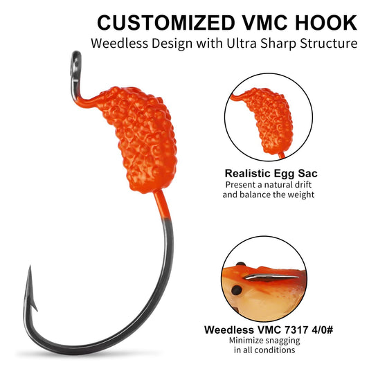 Pre-rigged Fishing Jig Lures