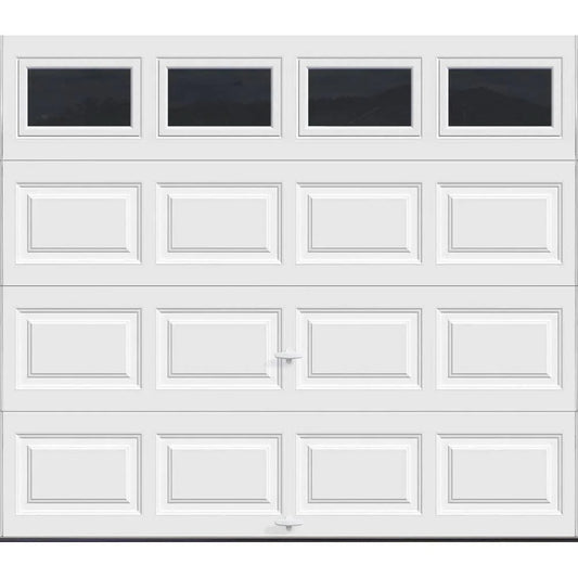 Clopay Classic Insulated Garage Door 9�7 ft, R-Value 6.5, White with Plain Window