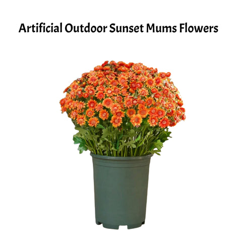 Artificial Outdoor Sunset Mums Flowers