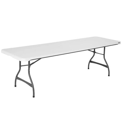 4-Pack Commercial Stacking 8 ft Folding Table - White (80344)