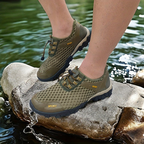 Men's Breathable Mesh Water Shoes With Non-Slip EVA Sole