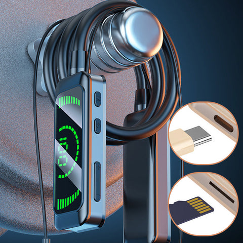 HiFi Digital Display Sports Neckband Bluetooth Headphones