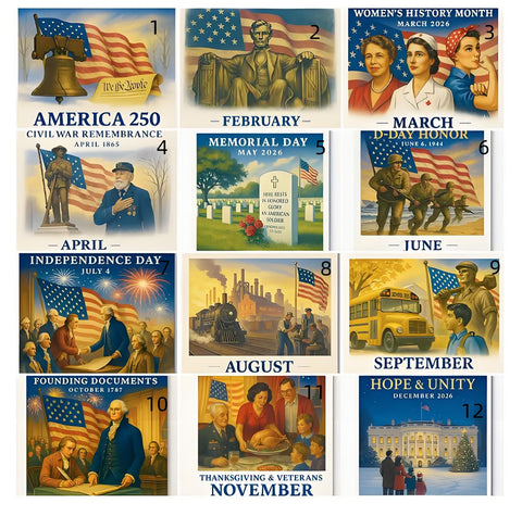 A Journey of Liberty America 250 Calendar