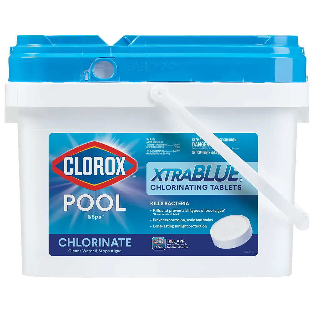 Clorox Pool&Spa XtraBlue 3�测�� Chlorinating Tablets for Swimming Pools, 25lb