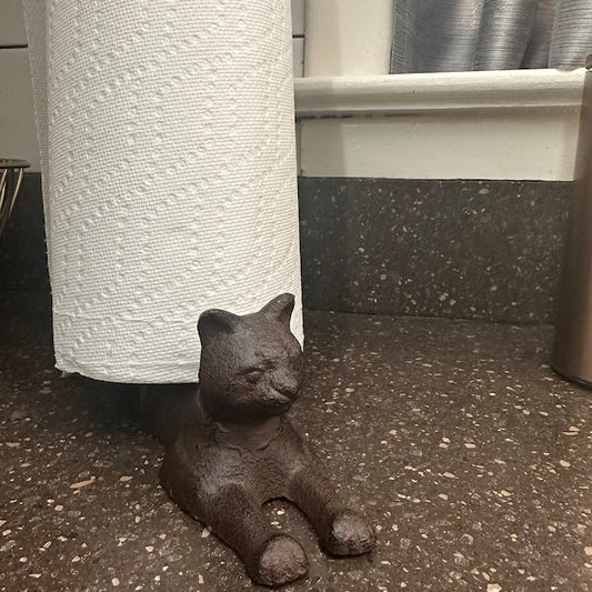 Resting Cat Paper Towel Holder