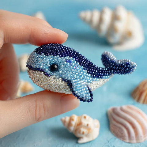 Sea Creature Bead Embroidery