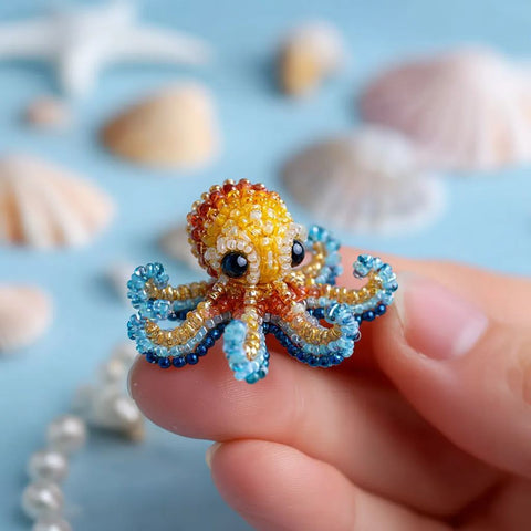 Sea Creature Bead Embroidery