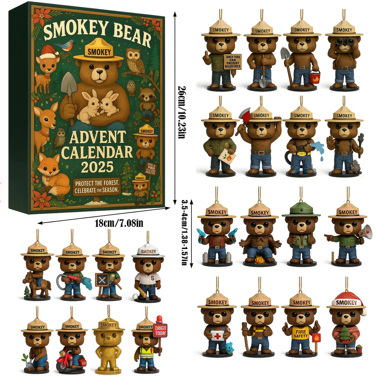24 Days Smokey Bear Advent Calendar 2025