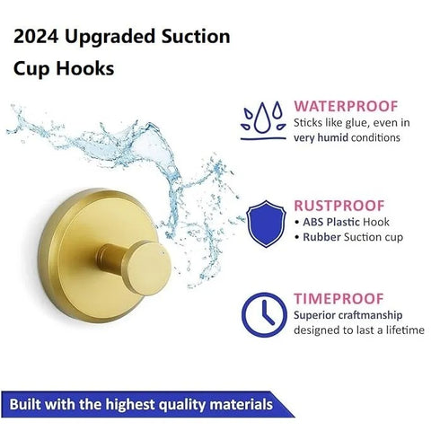 4 PCS Upgraded Suction Cup Hooks