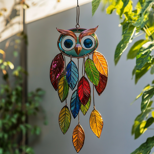 Stained Owl Hangings